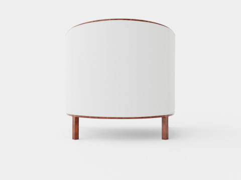 Ryder armchair off white Modello 3D