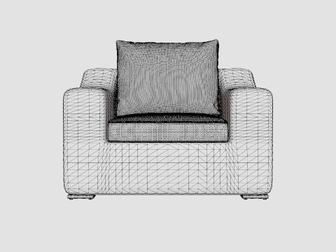 San Diego armchair vintage 3D Model