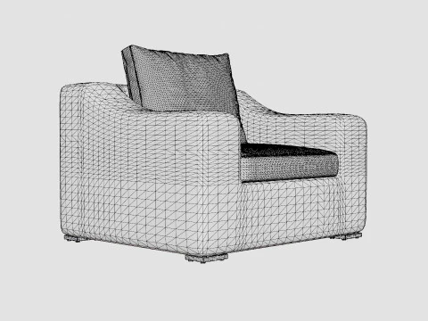 San Diego armchair vintage 3D Model