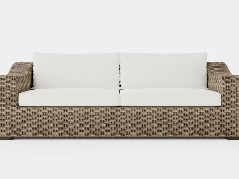 San Diego sofa vintage 3 seat including cushions 3D Model