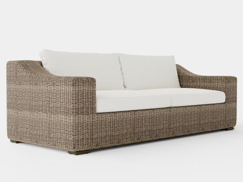 San Diego sofa vintage 3 seat including cushions 3D Model