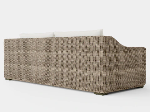 San Diego sofa vintage 3 seat including cushions 3D Model