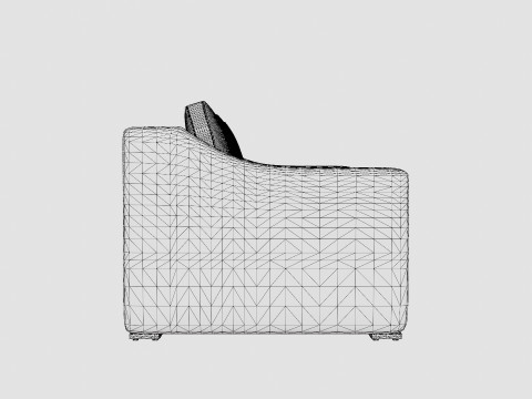 San Diego sofa vintage 3 seat including cushions 3D Model