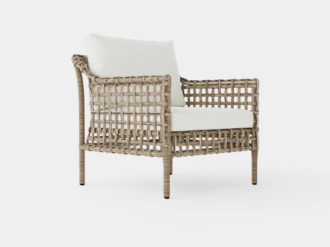 Poltrona Santa Monica classica grigia Modello 3D