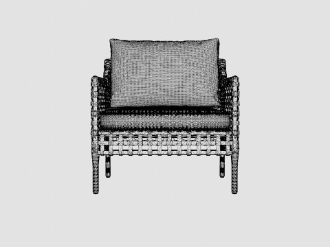 Santa Monica armchair classic grey 3D Model