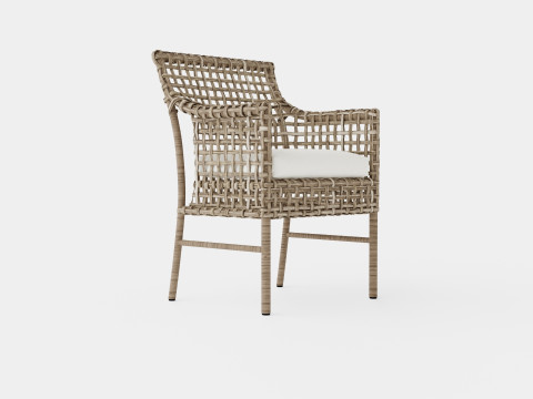 Santa Monica armchair grey 3D Модель