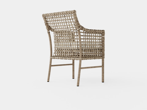 Santa Monica armchair grey 3D 模型