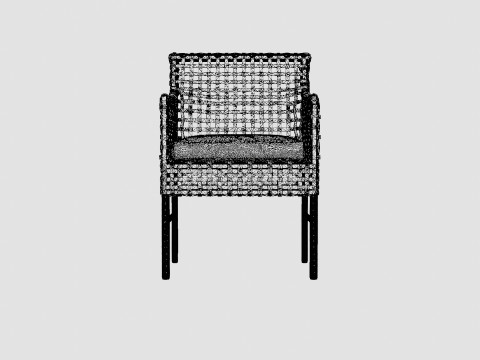 Santa Monica armchair grey 3D 模型