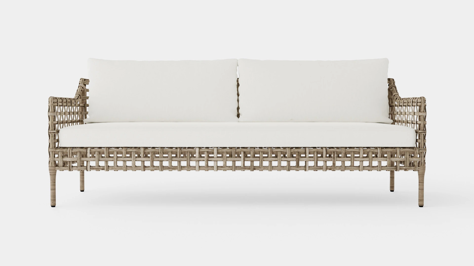 Santa Monica sofa grey 3 seat 3D Model .c4d .max .obj .3ds .fbx .stl .blend 
