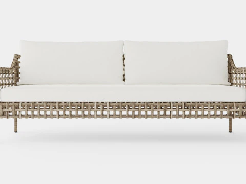 सांता मोनिका सोफा ग्रे 3 सीट 3D मॉडल