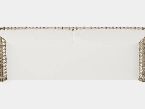 Santa Monica sofa grey 3 seat 3D Model