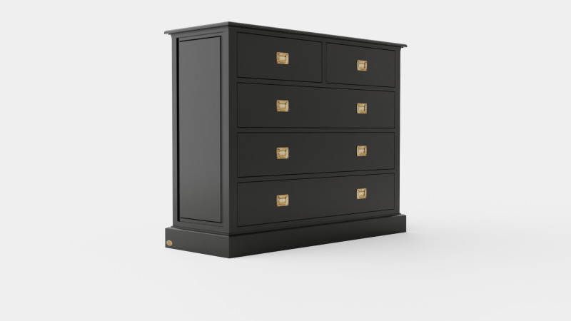 Sebago chest of drawers black Model 3D .c4d .max .obj .3ds .fbx .stl .blend 