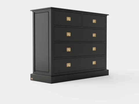 C&ocirc;moda Sebago preta Modelo 3D