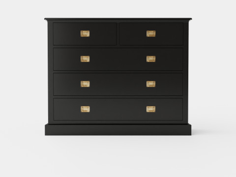 Sebago chest of drawers black Model 3D