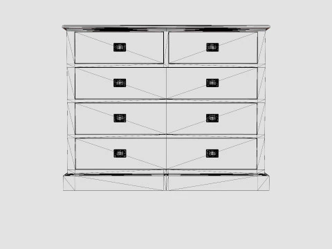 Комод Sebago чорний 3D Модель