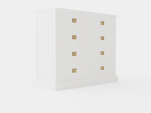 Sebago chest of drawers white 3D 模型