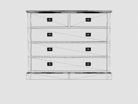 Sebago chest of drawers white 3D 模型