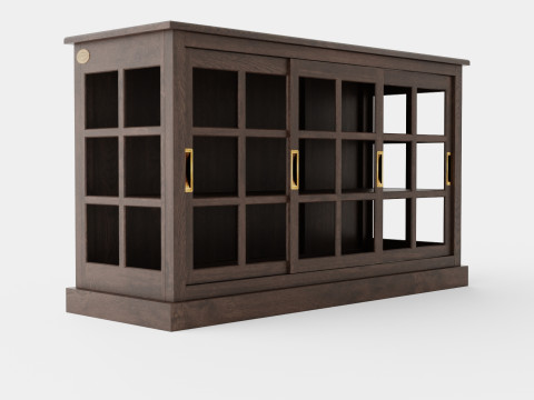 Seethrough LOW cabinet wenge 3D 模型