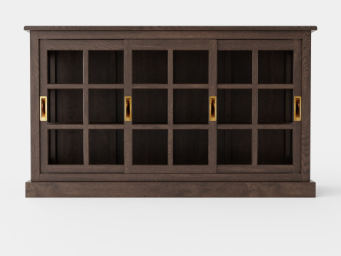 Seethrough LOW cabinet wenge 3Dモデル