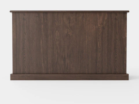Seethrough LOW cabinet wenge 3D Model