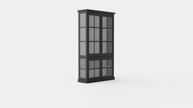 Seethrough display cabinet black white 3D Model .c4d .max .obj .3ds .fbx .stl .blend 