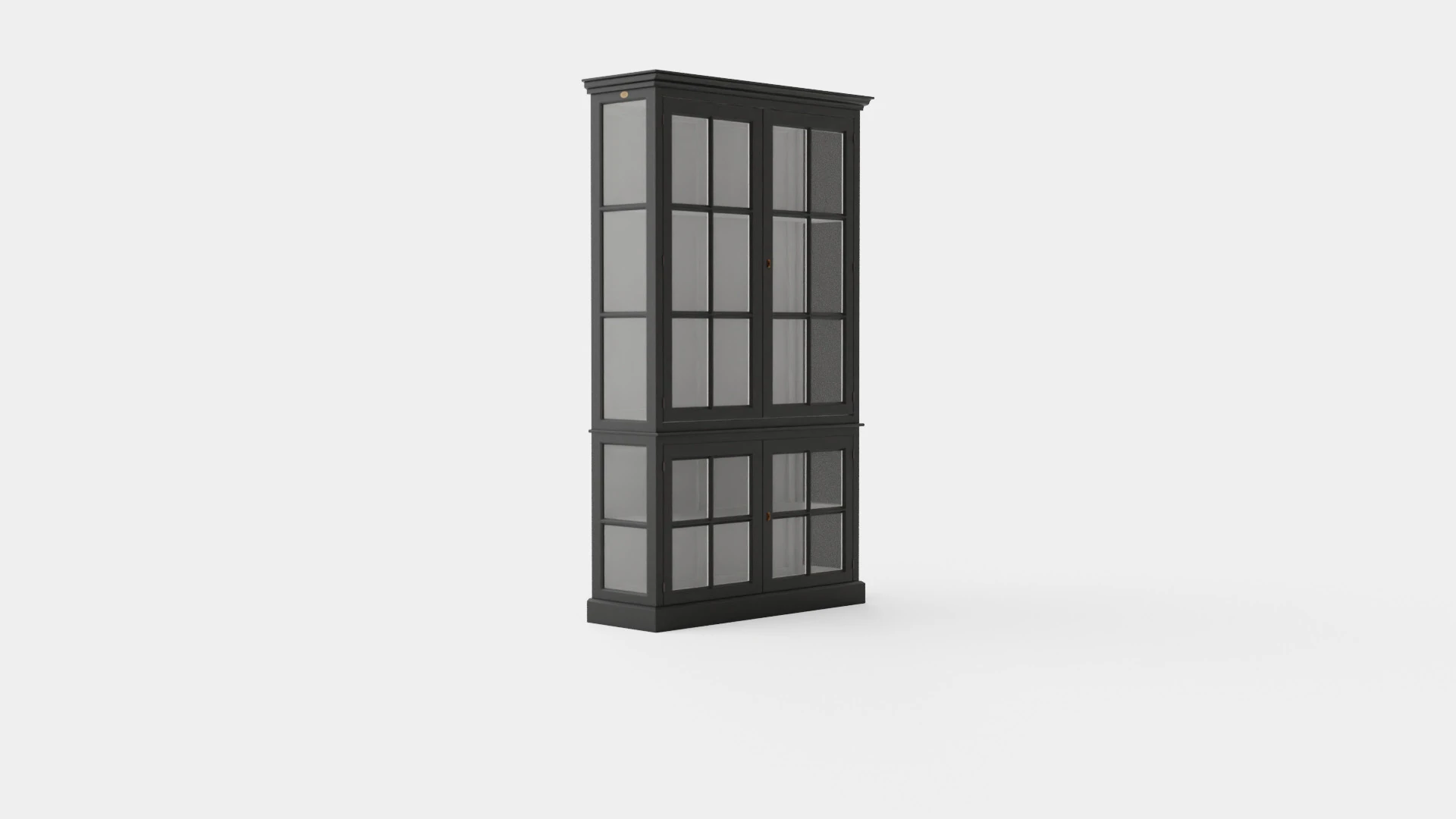 Seethrough display cabinet black white 3D Model .c4d .max .obj .3ds .fbx .stl .blend