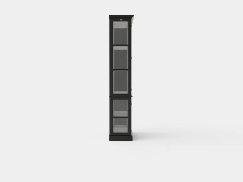 Seethrough display cabinet black white 3D Model