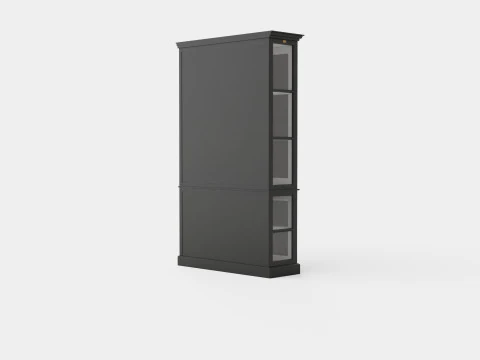 Seethrough display cabinet black white 3D Model