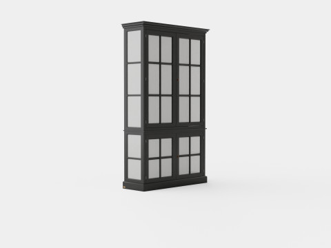 Seethrough display cabinet black 3D 模型