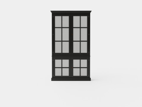 Seethrough display cabinet black 3D मॉडल