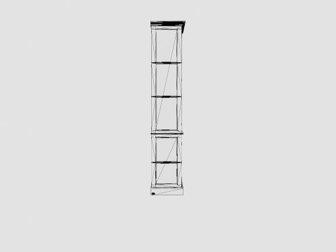 Seethrough display cabinet black 3D मॉडल