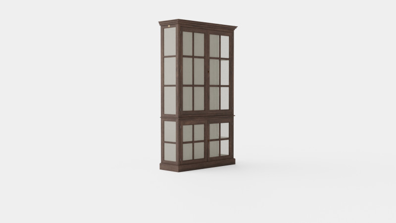 Seethrough display cabinet wenge 3D Модель .c4d .max .obj .3ds .fbx .stl .blend