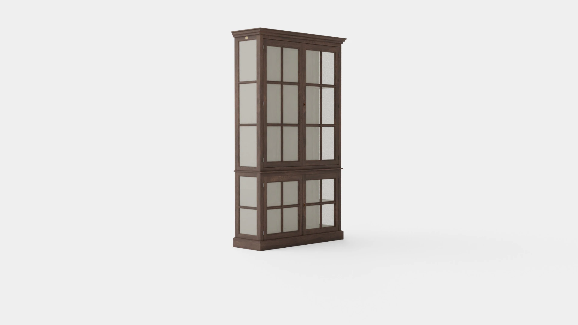 Seethrough display cabinet wenge 3D Model .c4d .max .obj .3ds .fbx .stl .blend 