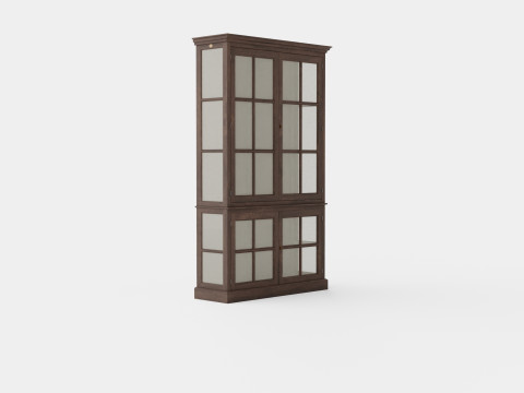 Seethrough display cabinet wenge 3D 模型