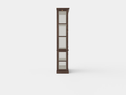 Seethrough display cabinet wenge 3D Модель