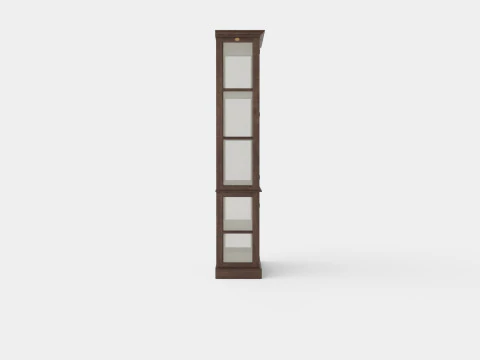 Seethrough display cabinet wenge 3D Model
