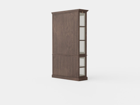 Seethrough display cabinet wenge 3D Модель