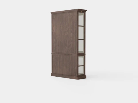 Seethrough display cabinet wenge 3D Model