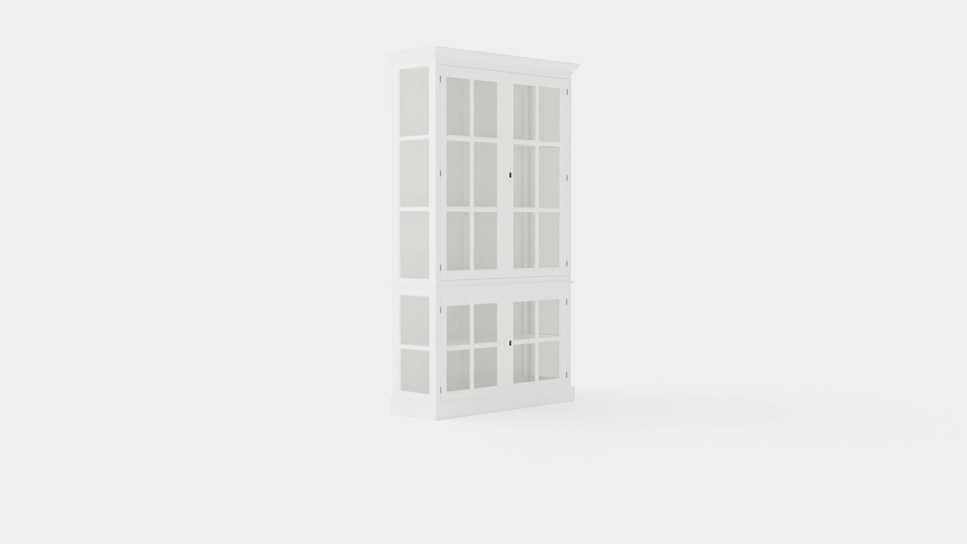 Seethrough display cabinet white 3D Model .c4d .max .obj .3ds .fbx .stl .blend 