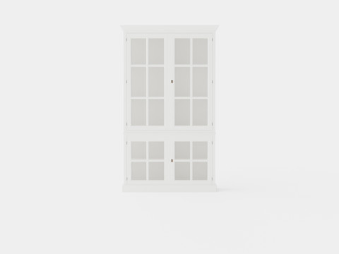 Seethrough display cabinet white Modelo 3D