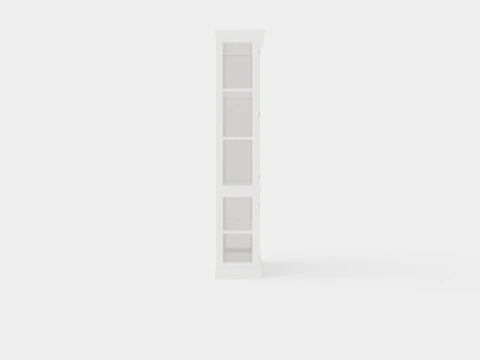 Seethrough display cabinet white 3D Model