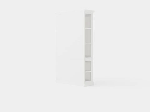 Seethrough display cabinet white 3D Model