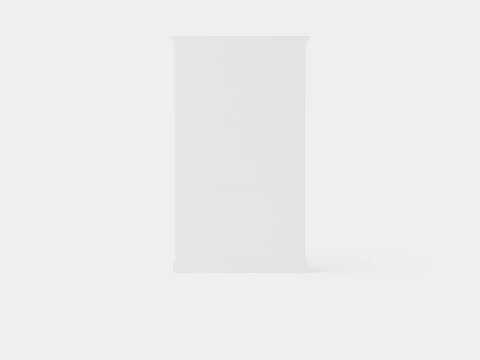Seethrough display cabinet white 3D Model