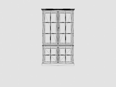 Seethrough display cabinet white Modelo 3D