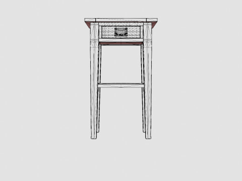 Sleepville side table English 3D-Modell