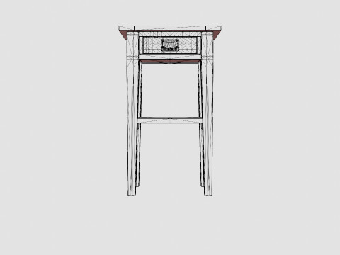 Sleepville side table black 3D 模型