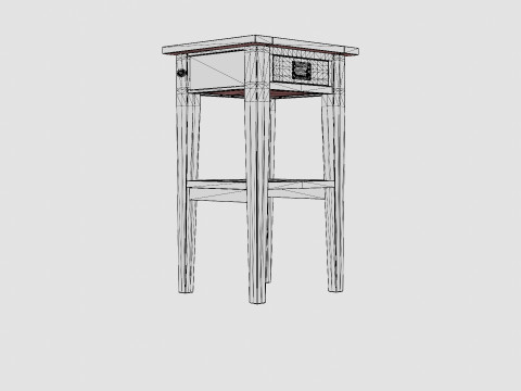 Sleepville side table black 3D 模型