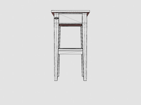 Sleepville side table black 3D 模型