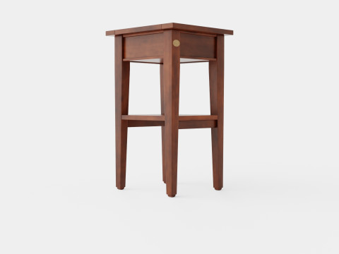 Sleepville side table rich brown 3D मॉडल