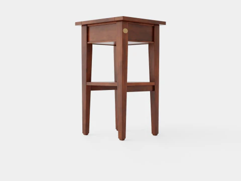 Sleepville side table rich brown 3D Model